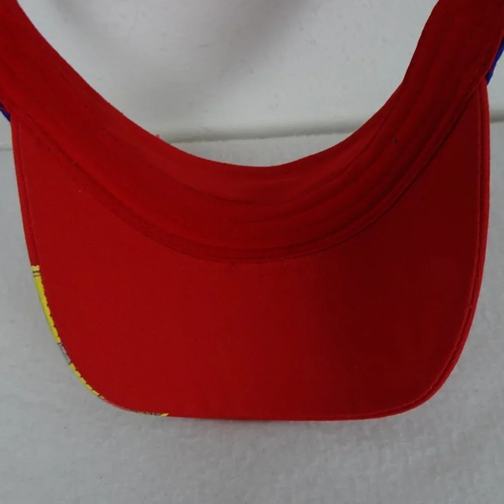 Scooby Doo Kids Visor Hat Adjustable Hook & Loop OSFM Red Embroidered ONE SIZE